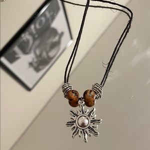 sun hemp cord necklace